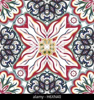 Traditionelle orientalische Ornament, mediterrane Musterdesign, Kachel-Design, Vektor-Illustration Stock Vektor