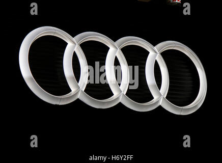 Das Logo der Marke "Audi", Berlin. Stockfoto