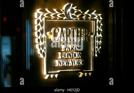 Das Logo der Marke "Cartier", Berlin. Stockfoto