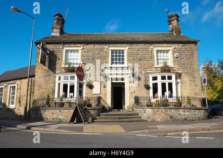 Bakewell Derbyshire The Castle Inn Pub Wirtshaus im Zentrum Stadt von Bakewell UK Stockfoto