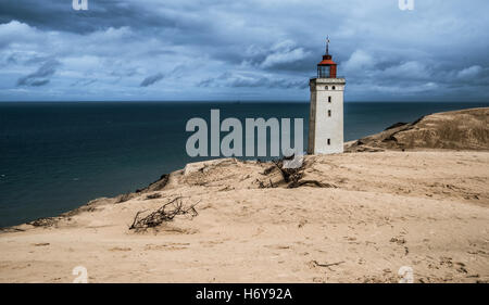 Rubjerg Knude Leuchtturm nach einem großen Sturm aus dem Meer Stockfoto