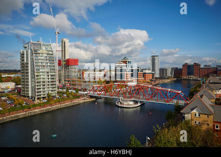 Erie Basin Salford Quays Büroentwicklung entwickelt Geschäft Unternehmen Raum arbeitenden Mitarbeitern bauen Bereich entwickelt pla Stockfoto