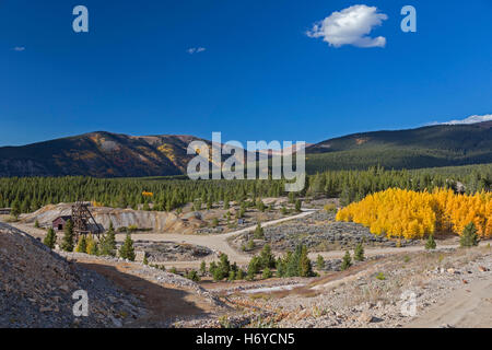 Leadville, Colorado - Website einer großen Arbeit Schlacht im Jahre 1896 zwischen markanten Bergleute und Unternehmen wachen. Stockfoto