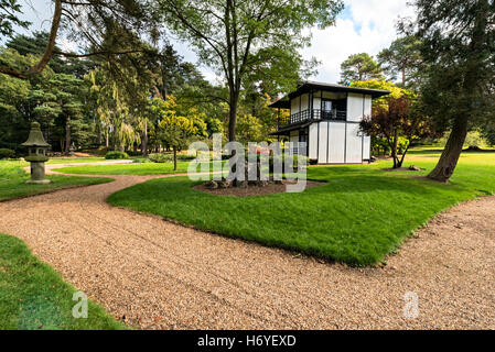 Japanisches Haus mit Garten, Fanhams Hall, Ware Stockfoto