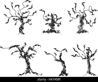 Toter Baum Vektor Illustrationen Cartoon Stock Vektor