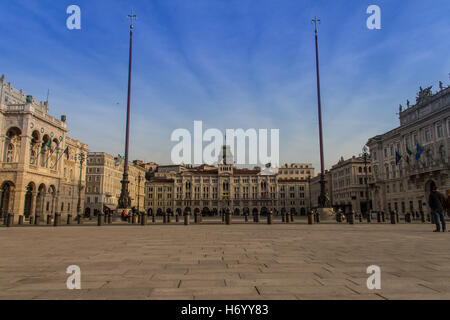 Der Platz der Einheit in Triest, Italien. Stockfoto