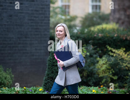 Liz Truss, Staatssekretär für Justiz und Lordkanzler, kommt in der Downing Street für eine Kabinettssitzung Stockfoto