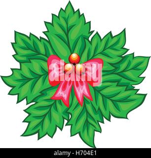 Frohe Weihnachtsdekoration. Vector Illustration isoliert auf weißem Hintergrund Stock Vektor