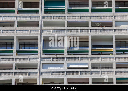 Kunstwerk in Unite d ' Habitation, Marseille, Frankreich, Architekt: Le Corbusier, 1952 Stockfoto