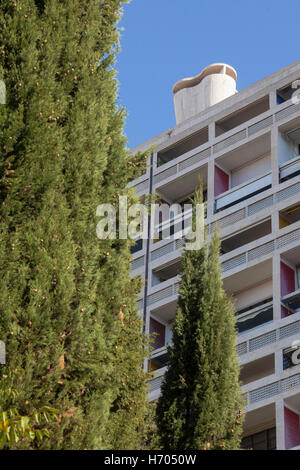 Kunstwerk in Unite d ' Habitation, Marseille, Frankreich, Architekt: Le Corbusier, 1952 Stockfoto