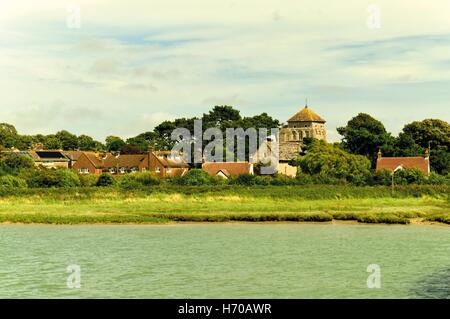 Blick auf den Fluss Adur in der Nähe von Shoreham-by-Sea, England Stockfoto