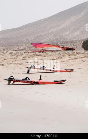 Fuerteventura: Blick auf Playa de Sotavento, eines der berühmtesten Strände der Costa Calma Stockfoto