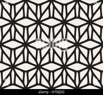 Nahtlose schwarz-weiß Vektor gerundet Lochmuster. Abstrakten geometrischen Hintergrunddesign Stock Vektor