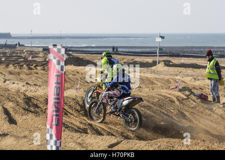 BXUK Strand Rennen auf Margate Main Sands Stockfoto