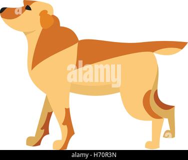 Labrador Retriever-Hunderasse und Heimtier Inland, Vektor-illustration Stock Vektor