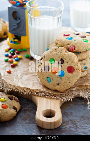 Schokolade, Chips und Süßigkeiten cookie Stockfoto