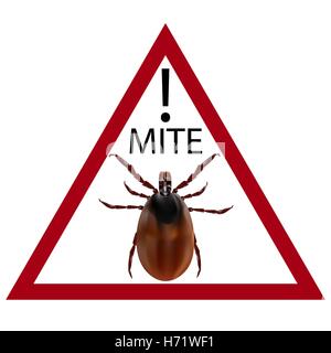 Warnschild. Sorgfältig Ernte Bug. Abbildung Stock Vektor