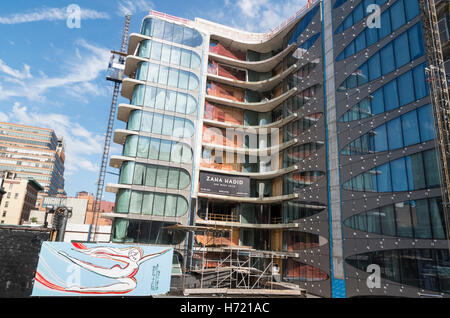 520 West 28th Street Eigentumswohnung Residenzen, entworfen von der Architektin Zaha Hadid im Bau in Chelsea, NYC Stockfoto