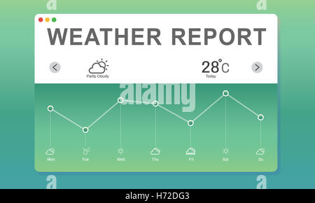 Wetter Bericht Datenkonzept Meteorologie Stockfoto