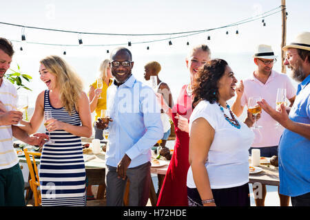 Gruppe von Menschen Party Konzept Stockfoto