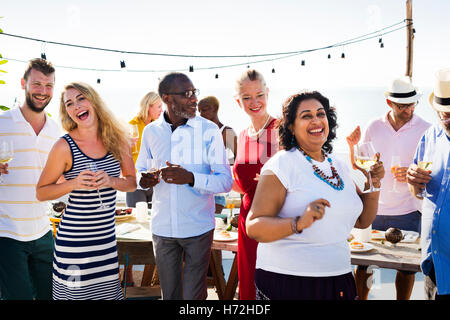 Gruppe von Menschen Party Konzept Stockfoto