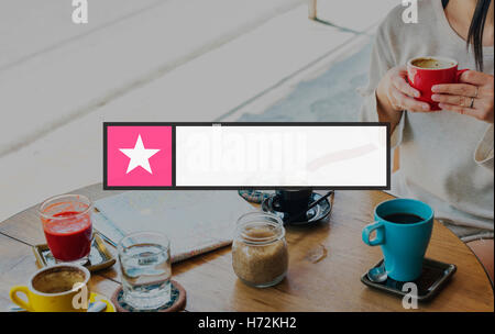 Abzeichen-Label namens Stempel Exemplar Tag Markenkonzept Stockfoto