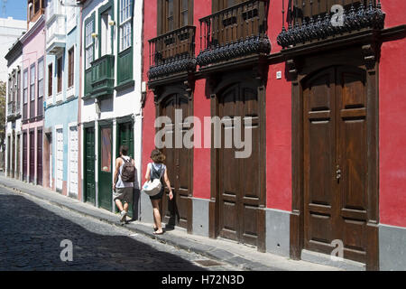 Häuser in Santa Cruz De La Palma auf den Kanarischen Insel La Palma, Spanien, Europa Stockfoto