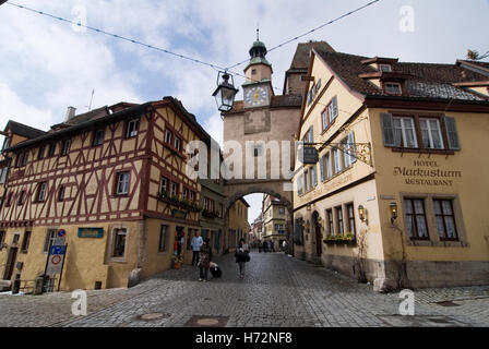 Stadtturm, Rothenburg Ob der Tauber, Bayern Stockfoto