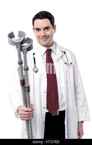 Arzt Arzt Arzt medizinische Praktiker isoliert medizinisch medizinische männliche maskuline europäischen kaukasischen rehabilitation Stockfoto