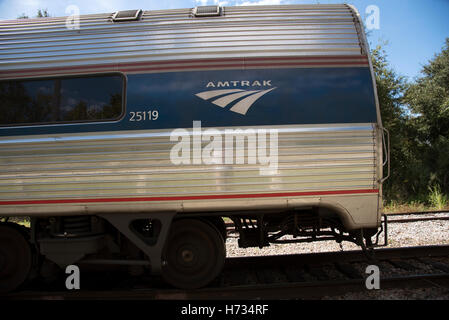 DeLand Florida USA die letzte Eisenbahn-Beförderung von einer Amtrak Zug Deland Station Stockfoto