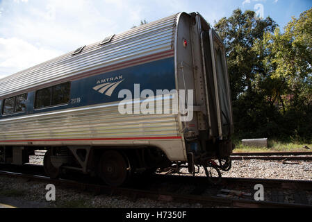 DeLand Florida USA die letzte Eisenbahn-Beförderung von einer Amtrak Zug Deland Station Stockfoto