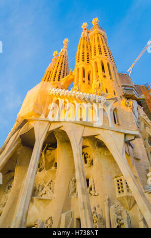 Gaudis Kathedrale La Sagrada Familia in Barcelona, Spanien. Stockfoto