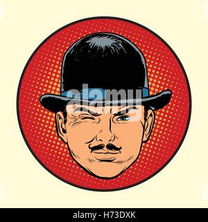 Retro-Europäische Detektiv Spion oder Detektiv Stock Vektor