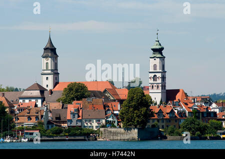 Blick vom Bodensee in Bregenz, Vorarlberg, Österreich, Europa Stockfoto