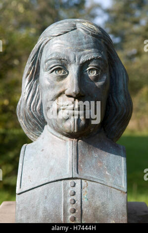 Büste von Christoph Bernhard von Galen, 1606-1678, Stadtrat von Luedinghausen, Fürstbischof von Münster, Luedinghausen Stockfoto