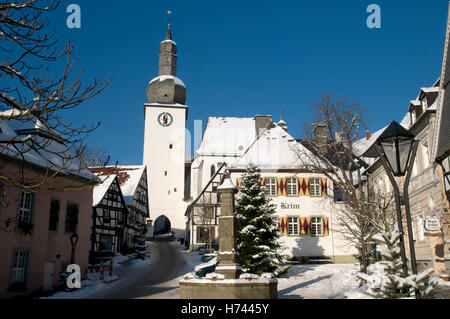 Alter Markt-Platz in der alten Stadt Arnsberg in Sauerland Region North Rhine-Westphalia Stockfoto