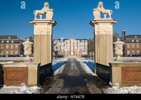 Schloss Nordkirchen Schloss im Winter, Münsterland, Nordrhein-Westfalen Stockfoto