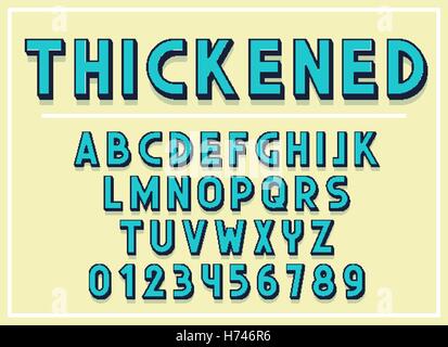 Schriftart und Abc Buchstaben drucken Typografie Vektor Illustration. Retro-Schriftart, Vintage Alphabet. Englische Schrift Kleinbuchstaben Stock Vektor