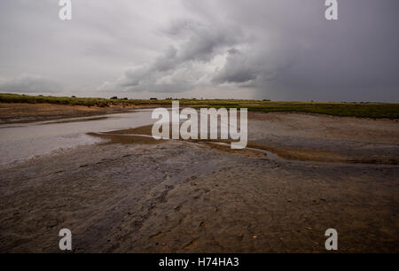 Stürmisches Wetter in der Nähe von Gibraltar Point Nature Reserve, Lincolnshire, UK Stockfoto