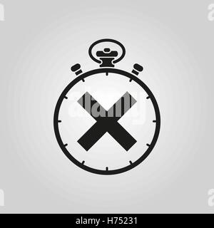 Die Stoppuhr-Symbol. Uhr und Uhr, Timer, Countdown-Symbol. UI. Web. Logo. Zeichen. Flaches Design. Ca. Stock Vektor Stock Vektor