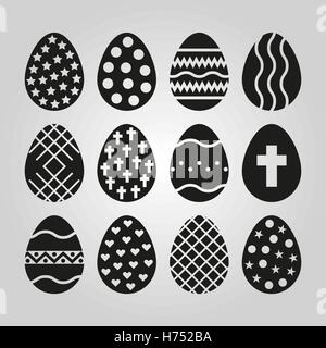 Das Ei des 12-Symbol. Symbol für Ostern. UI. Web. Logo. Zeichen. Flaches Design. Ca. Stock Vektor Stock Vektor