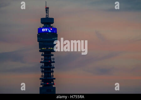 Londoner Sehenswürdigkeiten BT Tower. Stockfoto