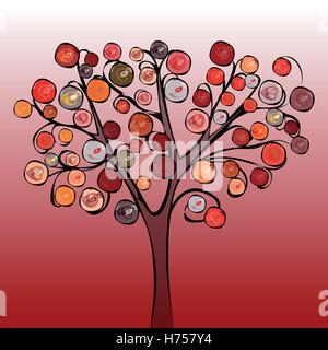 Bunte abstrakte Hintergrund Baum. Stock Vektor