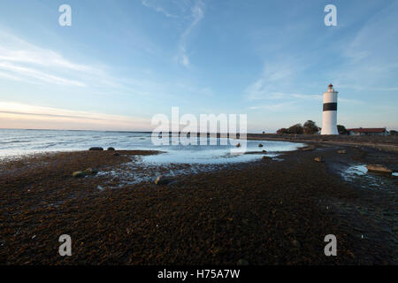 Leuchtturm Leuchtturmmuseum Jan / groß John / Langer Jan an der südlichen Kap Öland in der Ostsee, Schweden Stockfoto