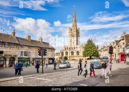 Red Lion Square, Stamford, Lincolnshire, England, Vereinigtes Königreich Stockfoto