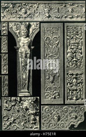 Ornamentenschatz 1887 Malerei und Skulptur: deutsche Renaissance Stockfoto