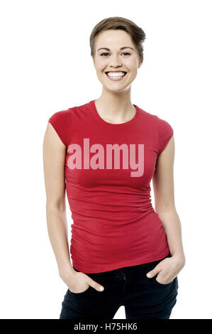 Frau Lachen Lachen Lachen Twit kichern Lächeln Lächeln lachen lachend lächelnd lächelt schöner beauteously schön isoliert Stockfoto