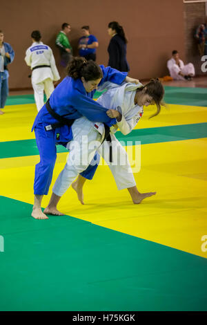 Konkurrenten im katalanischen Senior Judo-Meisterschaften in Barcelona, 29. Oktober 2016, Barcelona Spanien Stockfoto