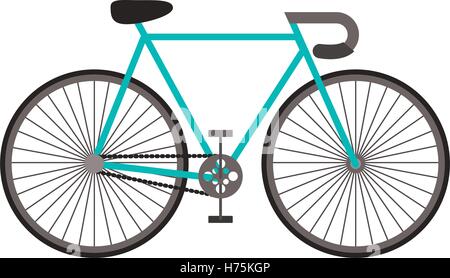 Fahrrad-Fahrrad-Zyklus-Symbol. Gesunden Lifestyle Sport und Transport-Thema. Isolierte Ausführung. Vektor-illustration Stock Vektor