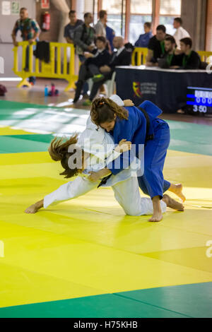 Konkurrenten im katalanischen Senior Judo-Meisterschaften in Barcelona, 29. Oktober 2016, Barcelona Spanien Stockfoto